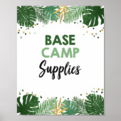 Basiskamp levert Tropische Safari Birthday Sign Poster (Voorkant)