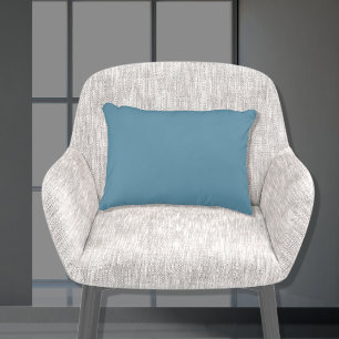 Basiskleur Stof Peacock Blue Effen Kleur 11x16 Accent Kussen