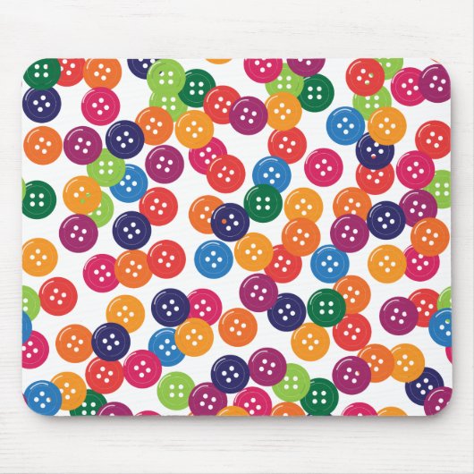 Basiskleuren-Buttonnen bewerken Muismat (Voorkant)