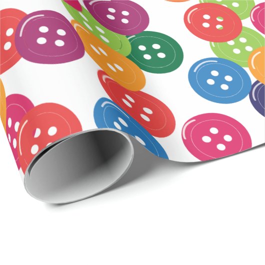 Basiskleuren-Buttonnen Cadeaupapier (Rol Hoek)