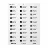 Basislabel voor Kantoor of bedrijfsadres Etiket (Full Sheet)