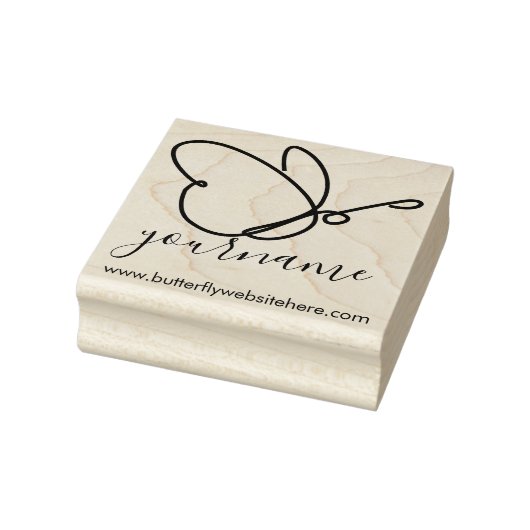 Basislijn Kunst Tekening Handtekening Vlinder Rubberstempel (Stempel)