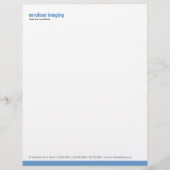 Basislijnpaneel Cerulean Letterhead Briefhoofd (Voorkant)