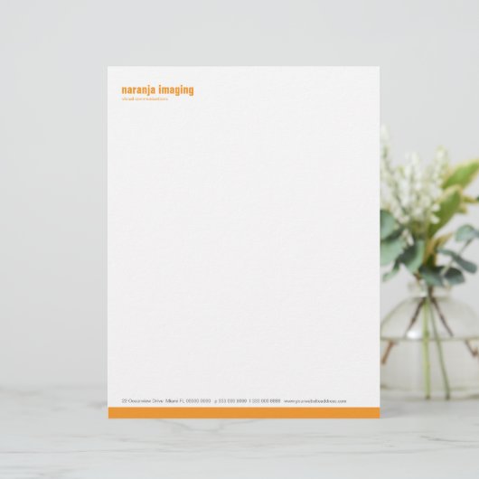 Basislijnpaneel Oranje briefhoofd (Staand voorkant)