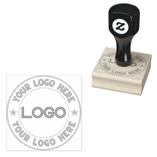 Basislogo aangepast rubberstempel (Gestempeld)