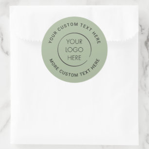 Basislogo Aangepaste Zakelijke Marketing Merk Sage Ronde Sticker