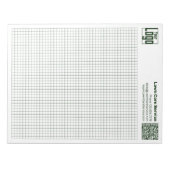 Basislogo QR-code Groen Raster Grafiek Calcpad Notitieblok (Voorkant)