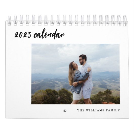 Basisminimalistische aangepaste fotokalender met n kalender (Hoes)