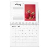 Basisminimalistische aangepaste fotokalender met n kalender (Feb 2027)