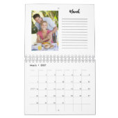 Basisminimalistische aangepaste fotokalender met n kalender (Mar 2027)