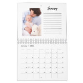 Basisminimalistische aangepaste fotokalender met n kalender (Jan 2026)