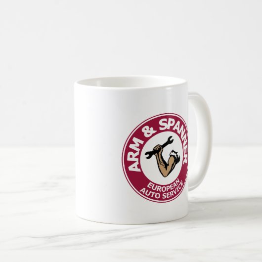 BasisMok Arm & Spanner - 11 oz Koffiemok (Voorkant rechts)