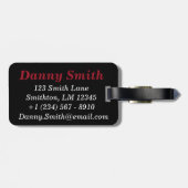 Basismonogram (rood) bagagelabel (Achterkant horizontaal)