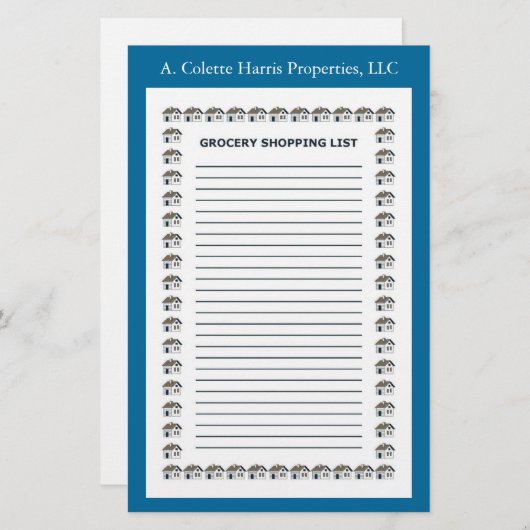 Basisnotitie Pad - Ontwerp 2 Briefpapier (Voorkant / Achterkant)