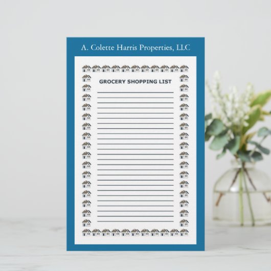 Basisnotitie Pad - Ontwerp 2 Briefpapier (Staand voorkant)