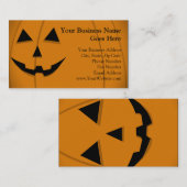 Basisontwerp voor Jack-O-Lantern-vorm Visitekaartje (Voorkant / Achterkant)