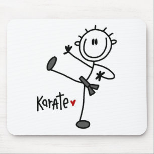 Basisontwerpen van mannelijke stickfigure karate T Muismat