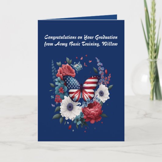 Basisopleiding Vrouw Afstuderen Kaart in het leger (Voorkant)