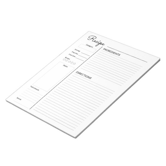 Basispagina's ontvangen notitieblok (Schuin)