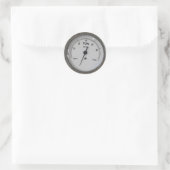 Basispleziermeter, Leeg Ronde Sticker (Tas)