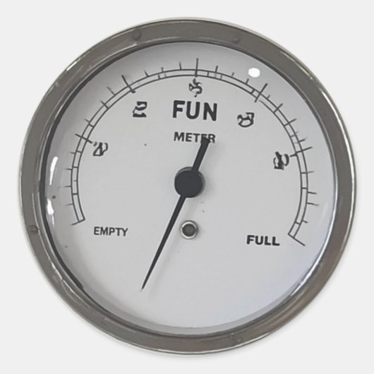 Basispleziermeter, Leeg Ronde Sticker (Voorkant)