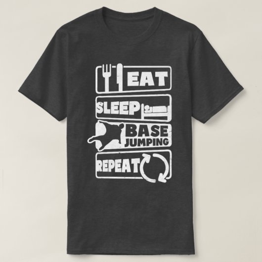 Basispompeenheid Eat Sleep Herhaling (1) T-shirt (Design voorkant)