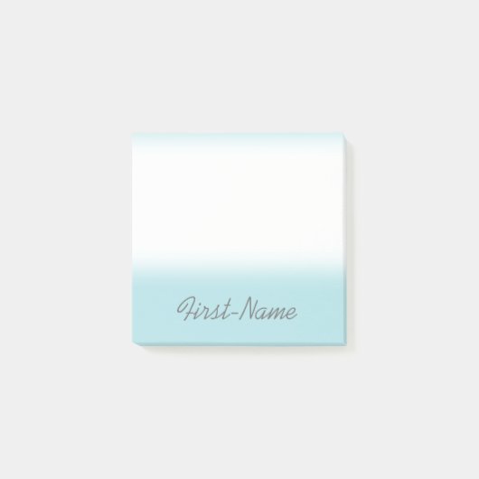 Basispowder Blauwe Achtergrond met Dim Gray Naam Post-it® Notes (Voorkant)