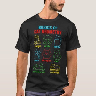 Basisprincipes Van Kat Geometrie Leuk Terug Naar S T-shirt