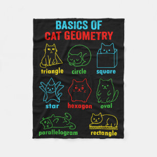 Basisprincipes van kattengeometrie Leuk terug naar Fleece Deken