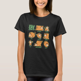 Basisprincipes van kattengeometrie, wiskundeleraar t-shirt