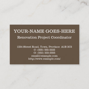 Basisrenovatie Projectcoördinator Profielkaart Visitekaartje