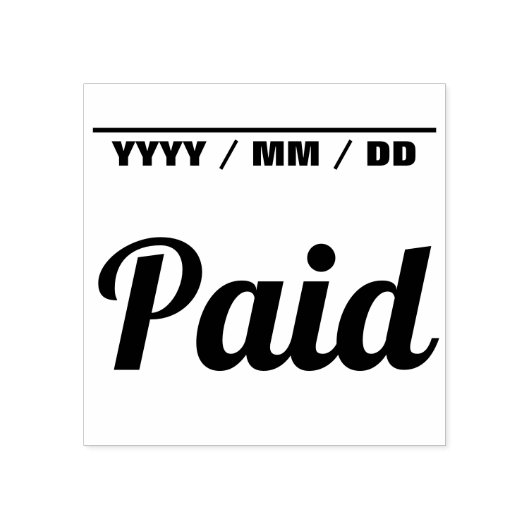 Basisrubberen stempel "Betaald" (Afrduk)