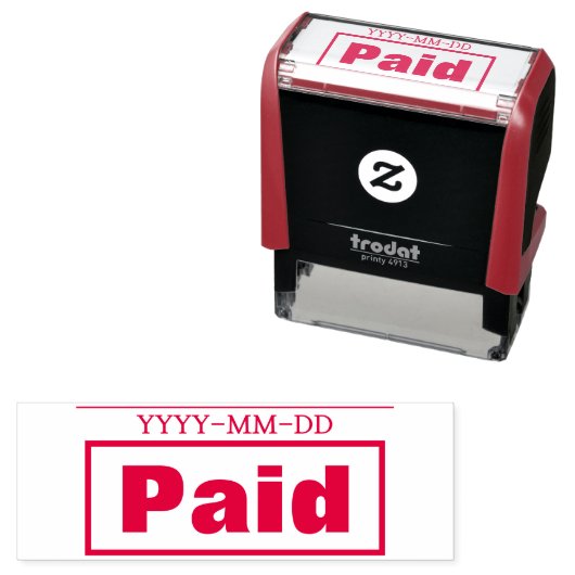 Basisrubberen stempel "Betaald" (In situ)