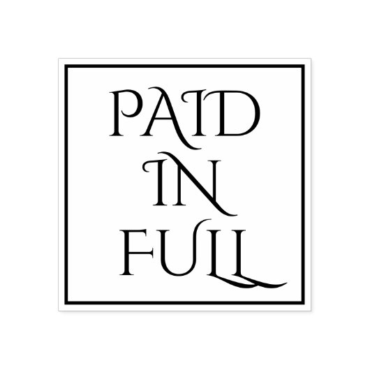 Basisrubberen stempel "BETAALD IN VOLLEDIG" (Afrduk)