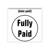 Basisrubberen stempel "volledig betaald" (Afrduk)