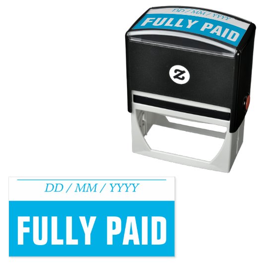 Basisrubberen stempel "VOLLEDIG BETAALD" (In situ)
