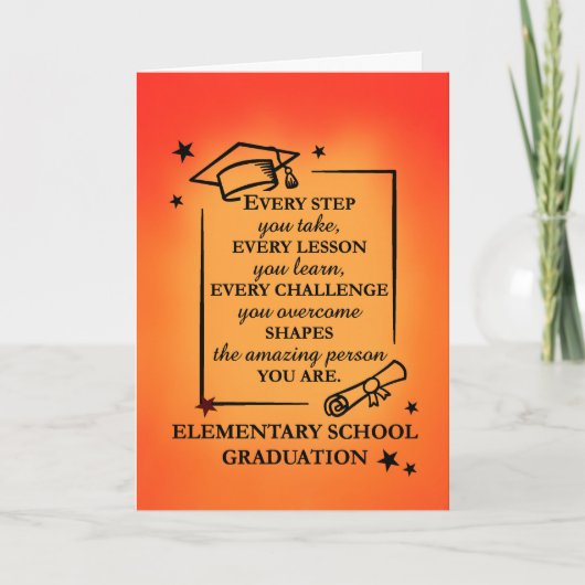 Basisschool Afstuderen Inspirerend quote Kaart (Voorkant)