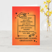 Basisschool Afstuderen Inspirerend quote Kaart (Gele Bloem)