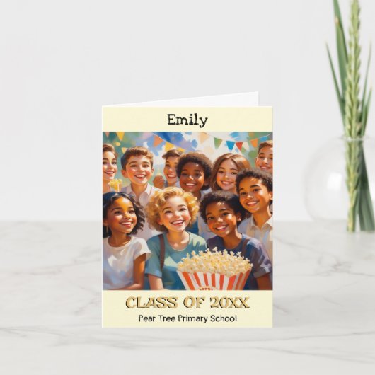 Basisschool eindexamenklas van kaart (Voorkant)