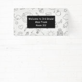 Basisschool gepersonaliseerd leraar klaslokaal spandoek (Insitu)