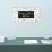 Basisschool gepersonaliseerd leraar klaslokaal spandoek (Beurs)