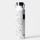 Basisschool Persoonlijke witte & zwarte Waterfles (Voorkant)
