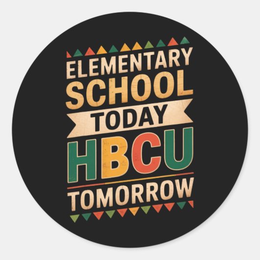 Basisschool Vandaag Juneteenth School Historisch Ronde Sticker (Voorkant)