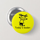 Basisschoolleider knoppenbadge ronde button 5,7 cm (Voorkant /achterkant)