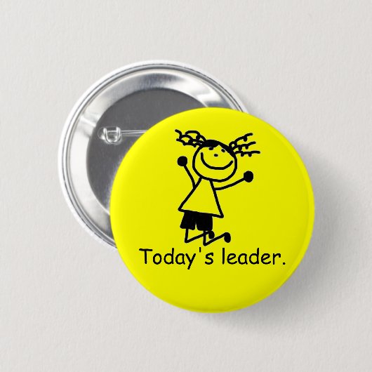 Basisschoolleider knoppenbadge ronde button 5,7 cm (Voorkant /achterkant)