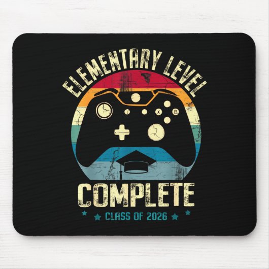 Basisschoolniveau complete gamer klas van 2026 muismat (Voorkant)