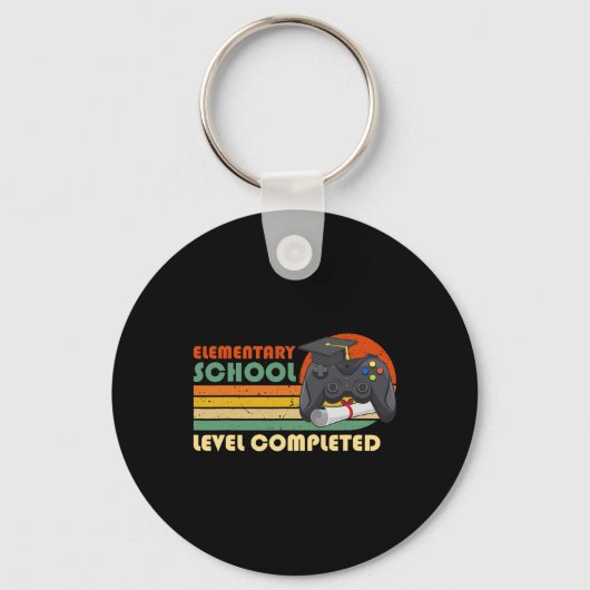Basisschoolniveau voltooid - Grappige Gamer Gra Sleutelhanger (Voorkant)