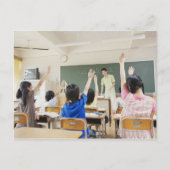 Basisschoolstudenten op school 2 briefkaart (Voorkant)