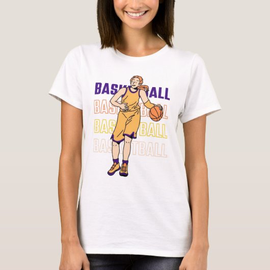 Basisshirt voor basketbalvrouwen in het wit t-shirt (Voorkant)