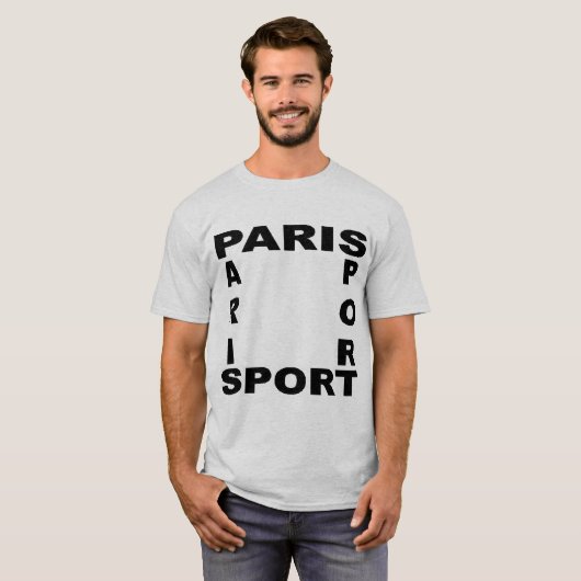 Basisshit as as PARIS SPORT T-shirt (Voorkant volledig)